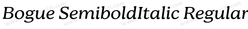 Bogue SemiboldItalic Regular字体转换